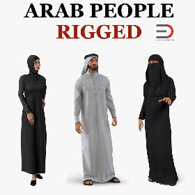 3D model Arab People Collection 2 Rigged